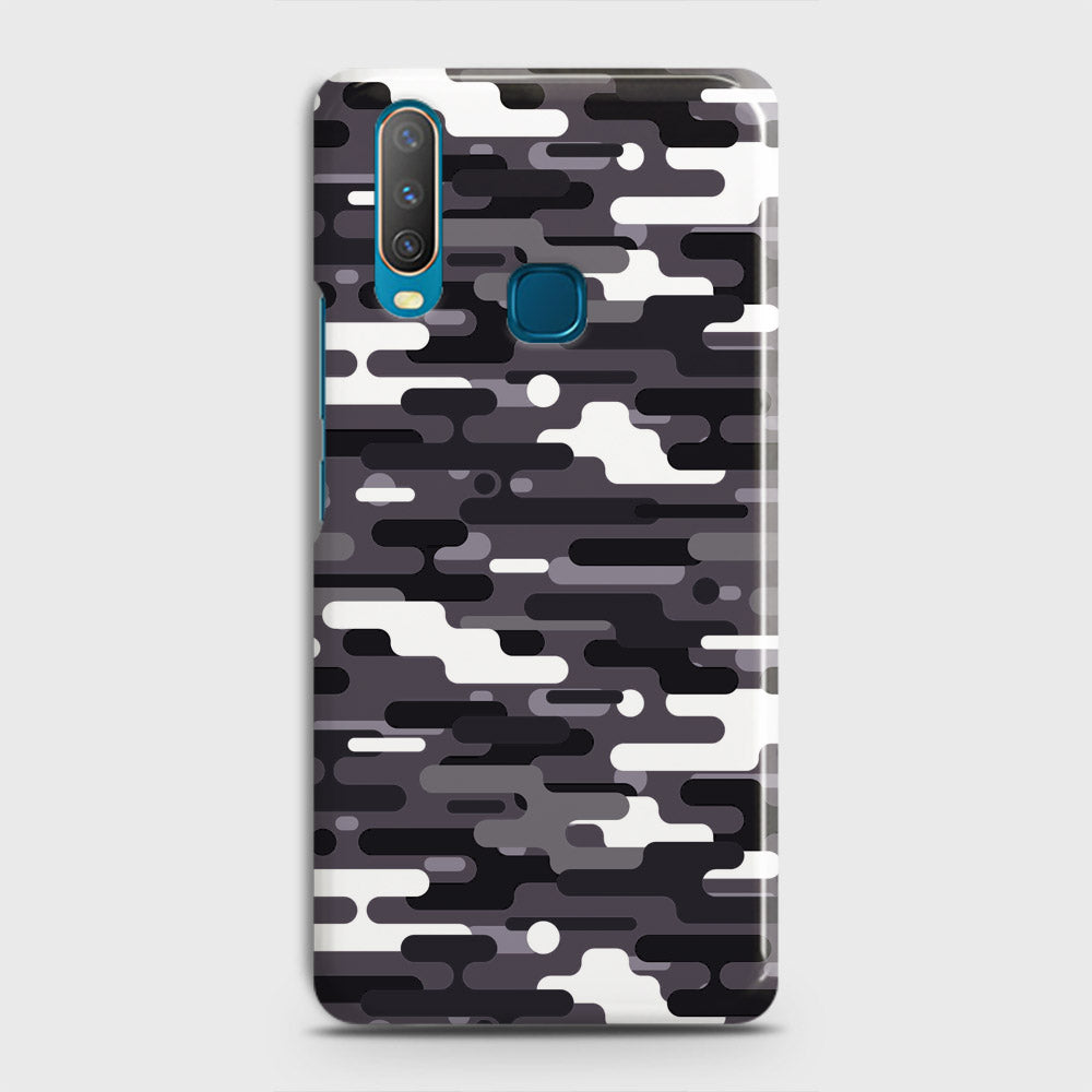 Vivo Y15 Cover - Camo Series 2 - Black & White Design - Matte Finish 