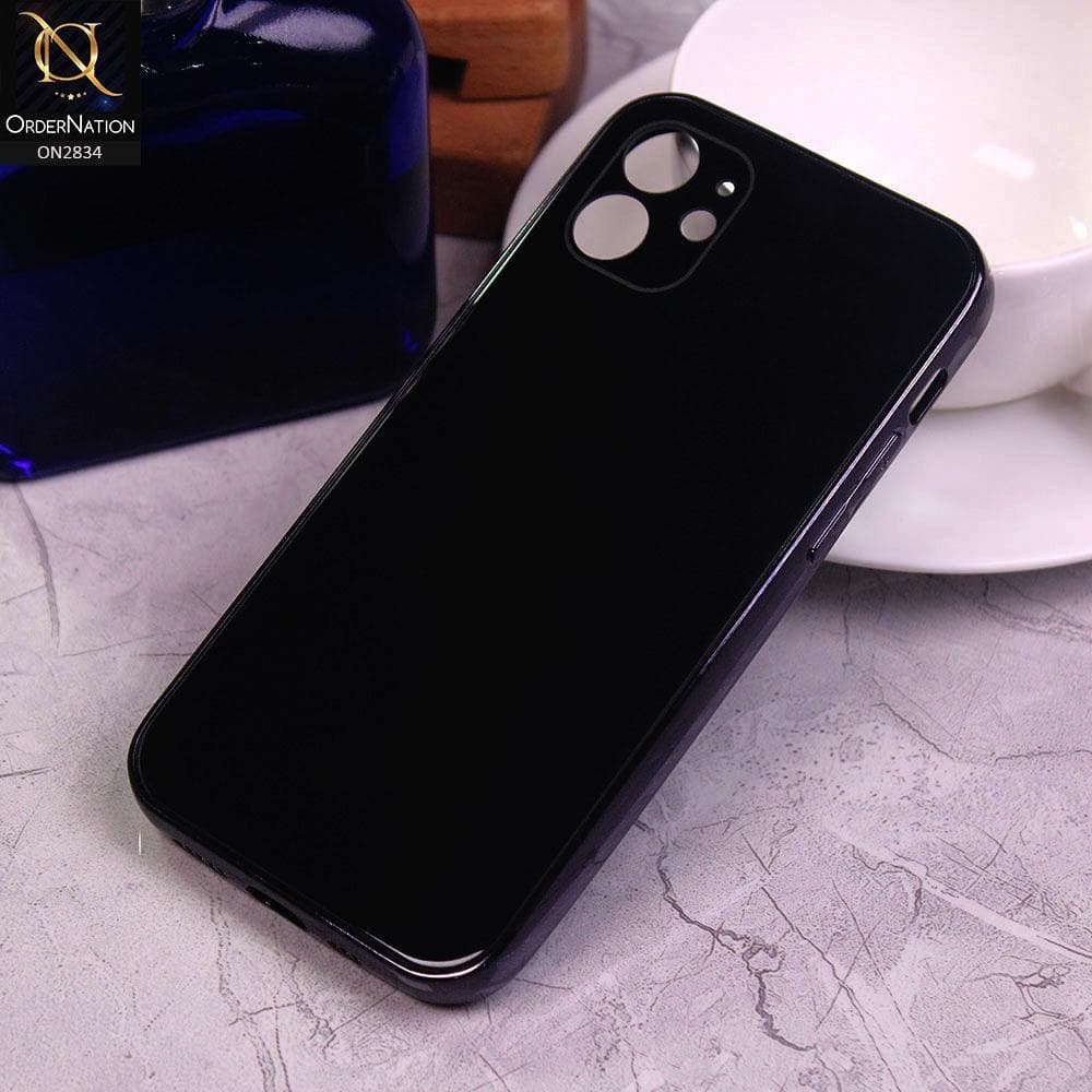 iPhone 12 Mini Cover Black New Glossy Shine Soft Borders Back