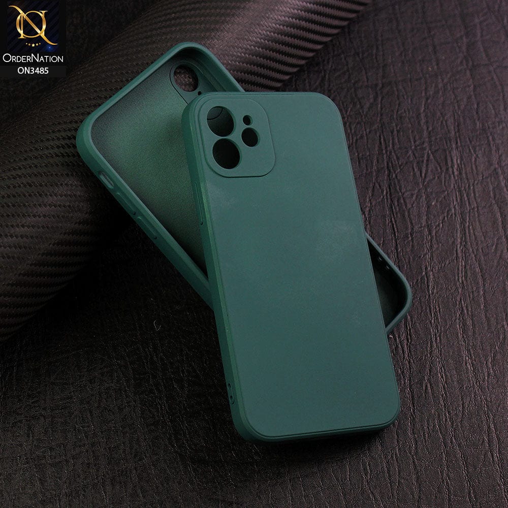 iPhone 12 Mini Cover Dark Green ONation Silica Gel Series HQ