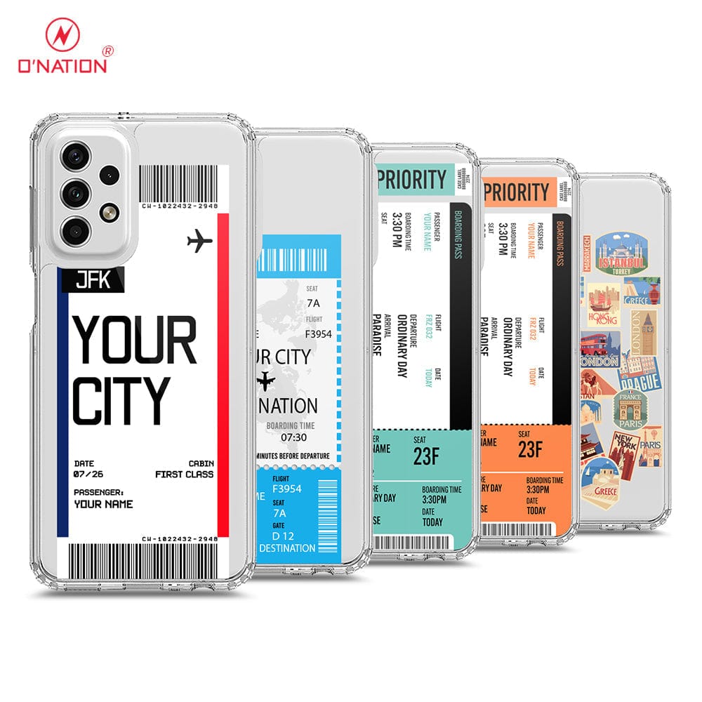 Samsung Galaxy A53 5G Cover Personalised Boarding Pass Ticket