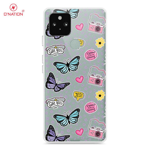 Google Pixel 4A 5G Cover - O'Nation Butterfly Dreams Series - 9 Designs - Clear Phone Case - Soft Silicon Borders