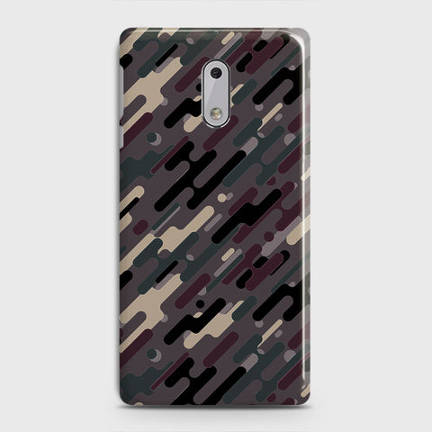 Nokia 6 Cover - Camo Series 3 - Red & Brown Design - Matte Finish - Snap On Hard Case with LifeTime Colors Guarantee