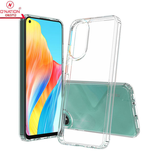 Oppo A78 4G Cover  - ONation Crystal Series - Premium Quality Clear Case No Yellowing Back With Smart Shockproof Cushions
