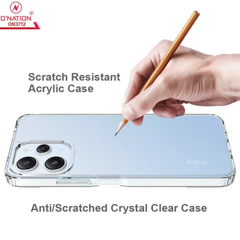 Xiaomi Redmi 12 Cover  - ONation Crystal Series - Premium Quality Clear Case No Yellowing Back With Smart Shockproof Cushions