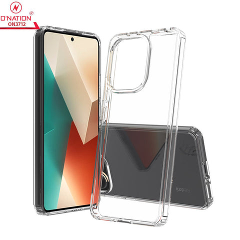 Xiaomi Redmi Note 13 4G Cover  - ONation Crystal Series - Premium Quality Clear Case No Yellowing Back With Smart Shockproof Cushions