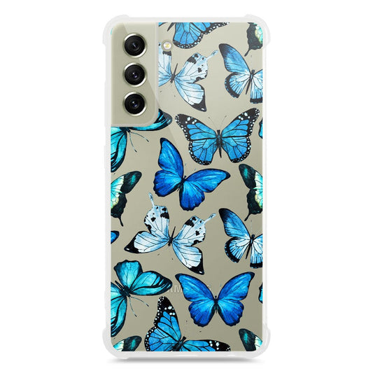 Samsung Galaxy S21 FE 5G Cover - O'Nation Butterfly Dreams Series - 9 Designs - Clear Phone Case - Soft Silicon Borders (Fast Delivery)