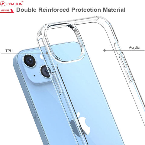 iPhone 14 Plus Cover  - ONation Crystal Series - Premium Quality Clear Case No Yellowing Back With Smart Shockproof Cushions