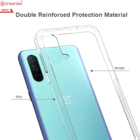 OnePlus Nord CE 5G Cover  - ONation Crystal Series - Premium Quality Clear Case No Yellowing Back With Smart Shockproof Cushions