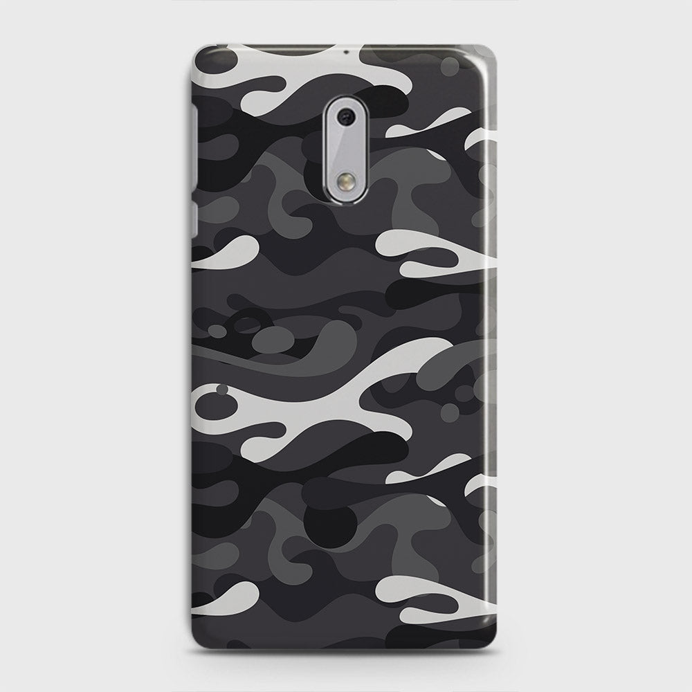 Nokia 6 Cover - Camo Series - White & Grey Design - Matte Finish - Snap On Hard Case with LifeTime Colors Guarantee