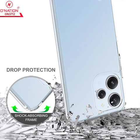 Xiaomi Redmi 12 Cover  - ONation Crystal Series - Premium Quality Clear Case No Yellowing Back With Smart Shockproof Cushions