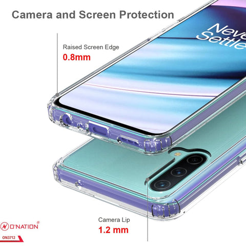 OnePlus Nord CE 5G Cover  - ONation Crystal Series - Premium Quality Clear Case No Yellowing Back With Smart Shockproof Cushions