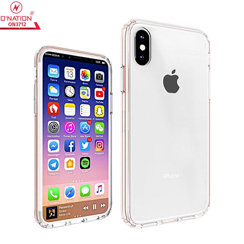 iPhone X Cover  - ONation Crystal Series - Premium Quality Clear Case No Yellowing Back With Smart Shockproof Cushions