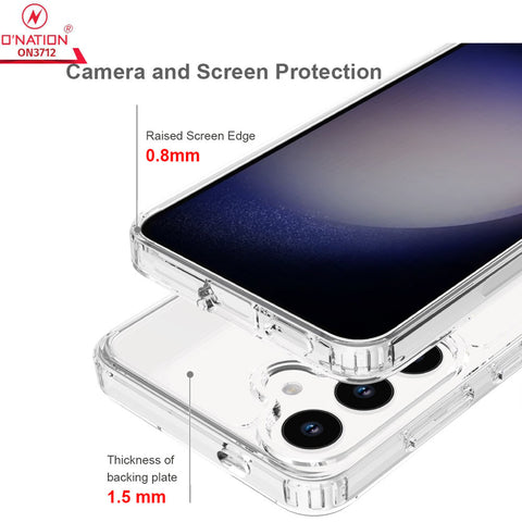 Samsung Galaxy S24 Cover  - ONation Crystal Series - Premium Quality Clear Case No Yellowing Back With Smart Shockproof Cushions