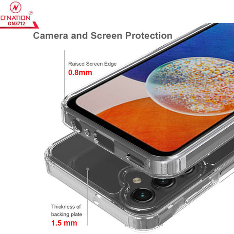 Samsung Galaxy A15 5G Cover  - ONation Crystal Series - Premium Quality Clear Case No Yellowing Back With Smart Shockproof Cushions