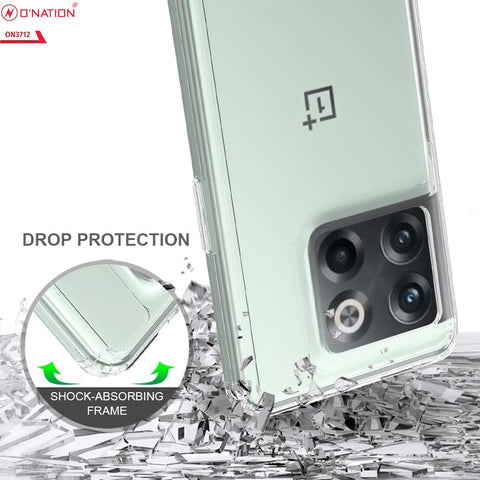 OnePlus 10T Cover  - ONation Crystal Series - Premium Quality Clear Case No Yellowing Back With Smart Shockproof Cushions