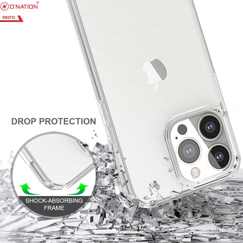 iPhone 13 Pro Cover  - ONation Crystal Series - Premium Quality Clear Case No Yellowing Back With Smart Shockproof Cushions