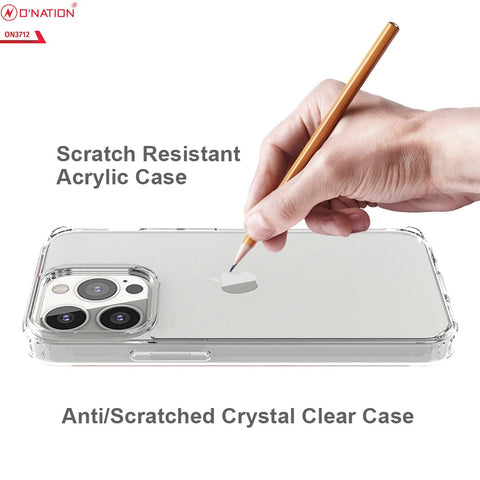 iPhone 13 Pro Cover  - ONation Crystal Series - Premium Quality Clear Case No Yellowing Back With Smart Shockproof Cushions