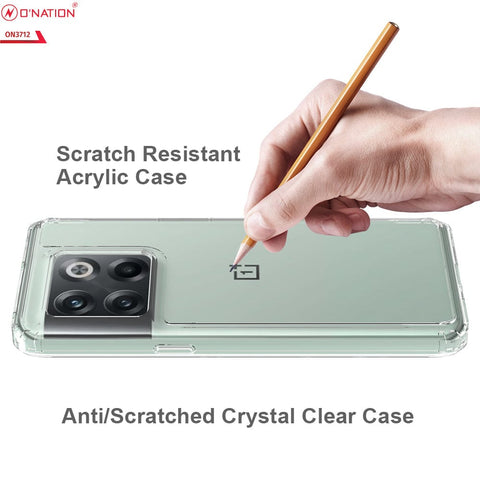 OnePlus 10T Cover  - ONation Crystal Series - Premium Quality Clear Case No Yellowing Back With Smart Shockproof Cushions