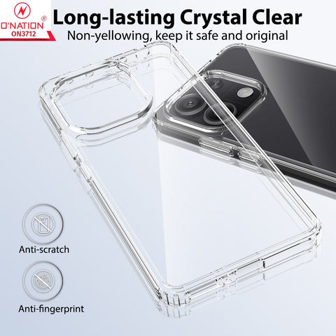 Xiaomi Redmi Note 13 4G Cover  - ONation Crystal Series - Premium Quality Clear Case No Yellowing Back With Smart Shockproof Cushions