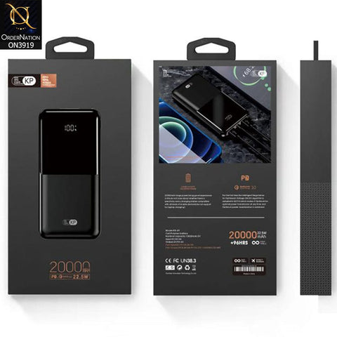 Black - KPG Power PD-29 Powerbank 20.000 mah