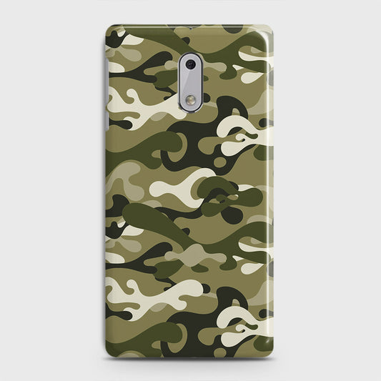 Nokia 6 Cover - Camo Series - Light Green Design - Matte Finish - Snap On Hard Case with LifeTime Colors Guarantee