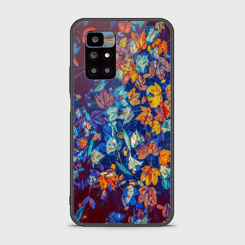 Xiaomi Redmi 10 Cover - Floral Series 2 - HQ Ultra Shine Premium Infinity Glass Soft Silicon Borders Case