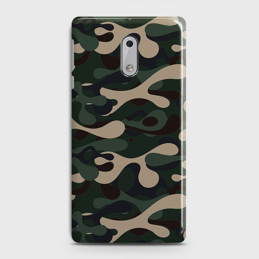 Nokia 6 Cover - Camo Series - Dark Green Design - Matte Finish - Snap On Hard Case with LifeTime Colors Guarantee