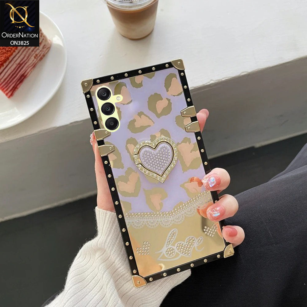 Samsung Galaxy A54  Cover - Design3 - Heart Bling Diamond Glitter Soft TPU Trunk Case With Ring Holder