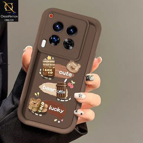 Tecno Camon 30 - Brown - Trendy 3D Cute Cartoon And Coffee Chocolate Soft Silicon Shockproof Case With Camera Protection