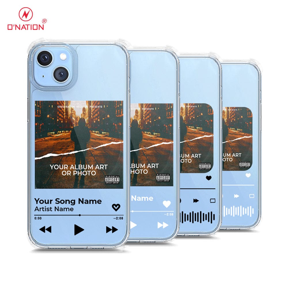 iPhone 14 Plus Cover - Personalised Album Art Series - 4 Designs - Clear Phone Case - Soft Silicon Borders