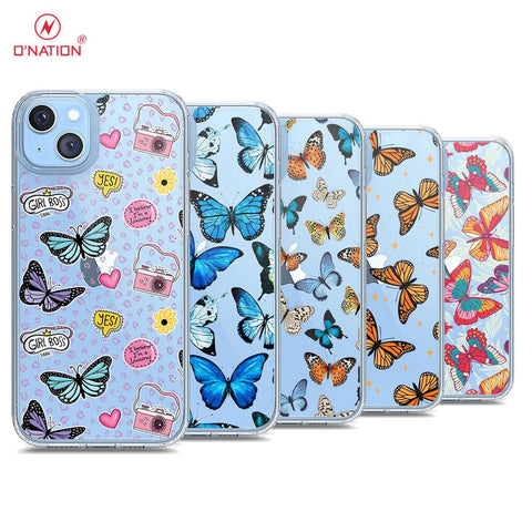 iPhone 14 Plus Cover - O'Nation Butterfly Dreams Series - 9 Designs - Clear Phone Case - Soft Silicon Borders