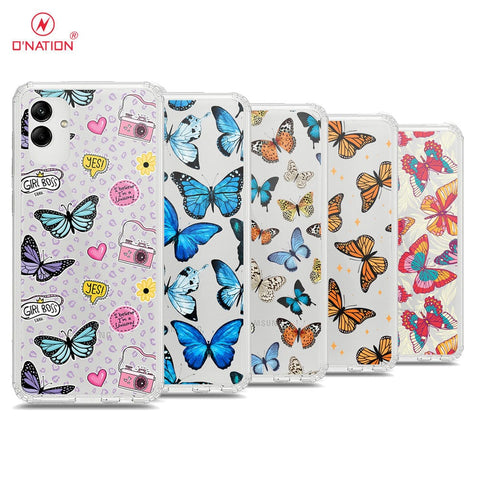 Samsung Galaxy A04 Cover - O'Nation Butterfly Dreams Series - 9 Designs - Clear Phone Case - Soft Silicon Borders