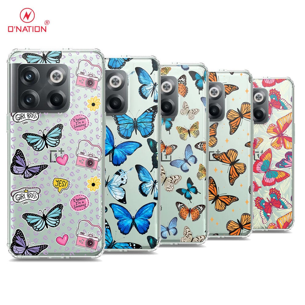 OnePlus 10T Cover - O'Nation Butterfly Dreams Series - 9 Designs - Clear Phone Case - Soft Silicon Borders