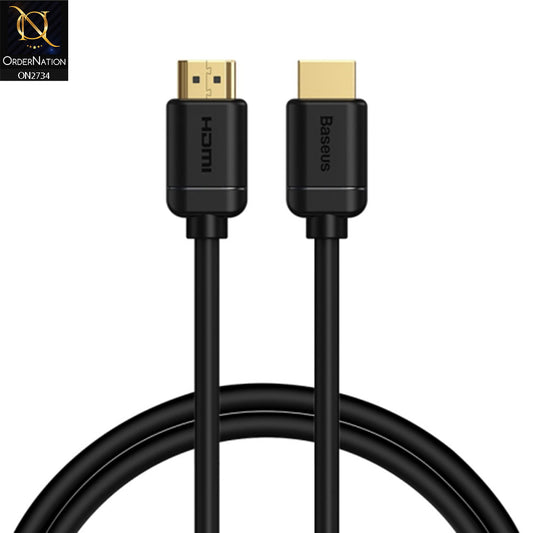 Black - Baseus CAKGQ-A01 High Definition Series HDMI To HDMI Adapter Cable, Cable Length:1m