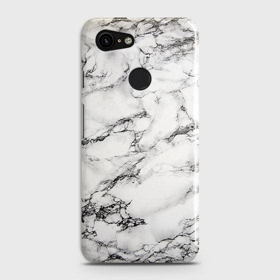 Google Pixel 3 Cover - Matte Finish - Trendy Mysterious White Marble Printed Hard Case with Life Time Colors Guarantee ( Fast Delivery )