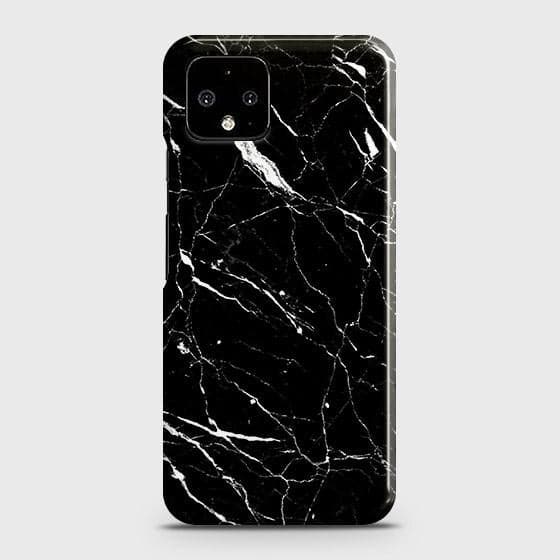 Google Pixel 4 Cover - Trendy Black Marble Printed Hard Case with Life Time Colors Guarante ( Fast Delivery )