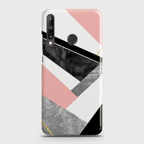 Huawei P40 Lite E Cover - Matte Finish - Geometric Luxe Marble Trendy Printed Hard Case with Life Time Colors Guarantee ( Fast Delivery )