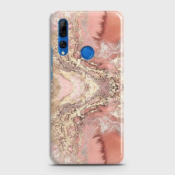 Huawei Y9 Prime 2019 Cover - Trendy Chic Rose Gold Marble Printed Hard Case with Life Time Colors Guarantee b50 ( Fast Delivery )