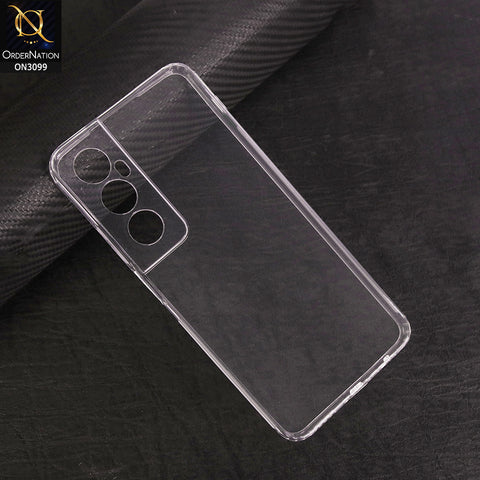 Realme C65 Cover - Soft 4D Design Shockproof Silicone Transparent Clear Camera Protection Case