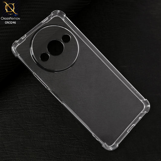 Xiaomi Redmi A3 - Transparent -  Soft 4D Design Shockproof Silicone Transparent Clear Camera Protection Case