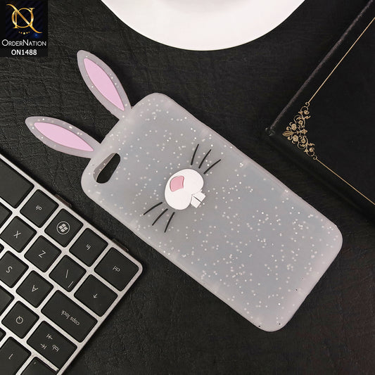 Oppo A71  Cover - White - Soft Silicone 3D Cute Cartoon Case