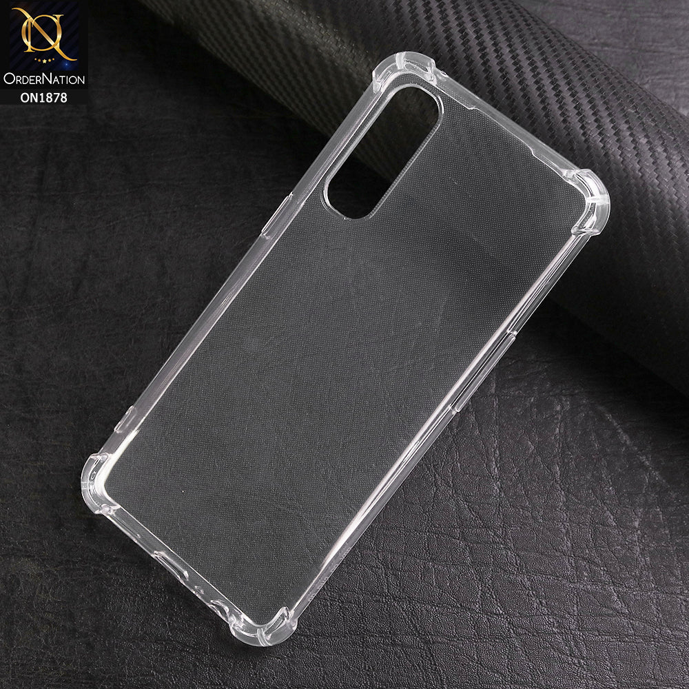 Oppo Reno 3 Pro Cover - Transparent - Soft 4D Design Shockproof Silicone Clear Case