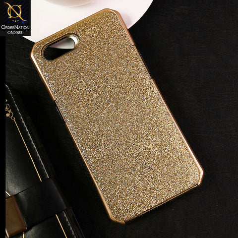 Realme C2 Cover - Golden - Bling Glitter Dual Hybrid Style Protective Case