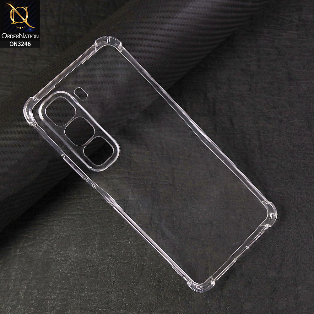 Infinix Hot 50 4G Cover - Transparent - Soft 4D Design Shockproof Silicone Transparent Clear Case