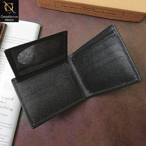 New Synthetic Leather Horizontal Wallet For Men - black