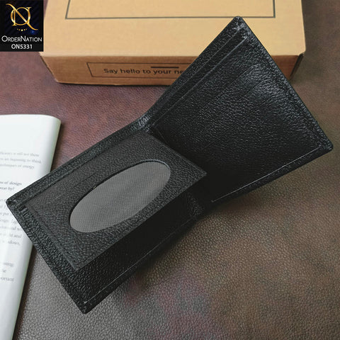 New Synthetic Leather Horizontal Wallet For Men - black