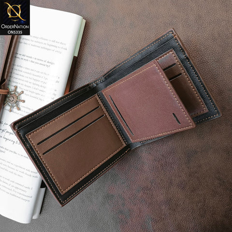 Premium Matte Synthetic Leather Fashion Wallet With Multi Cards Organizer Option For Men - Brown