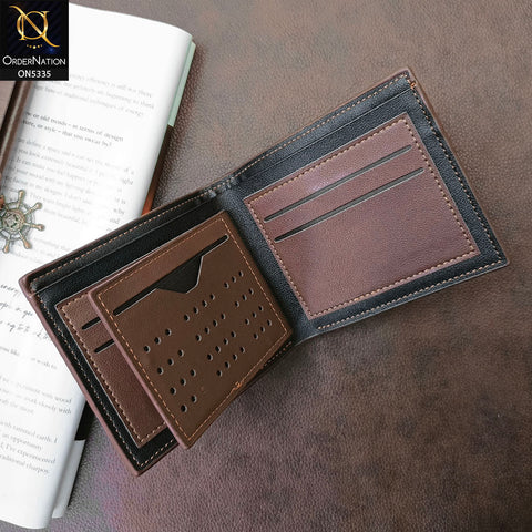 Premium Matte Synthetic Leather Fashion Wallet With Multi Cards Organizer Option For Men - Brown