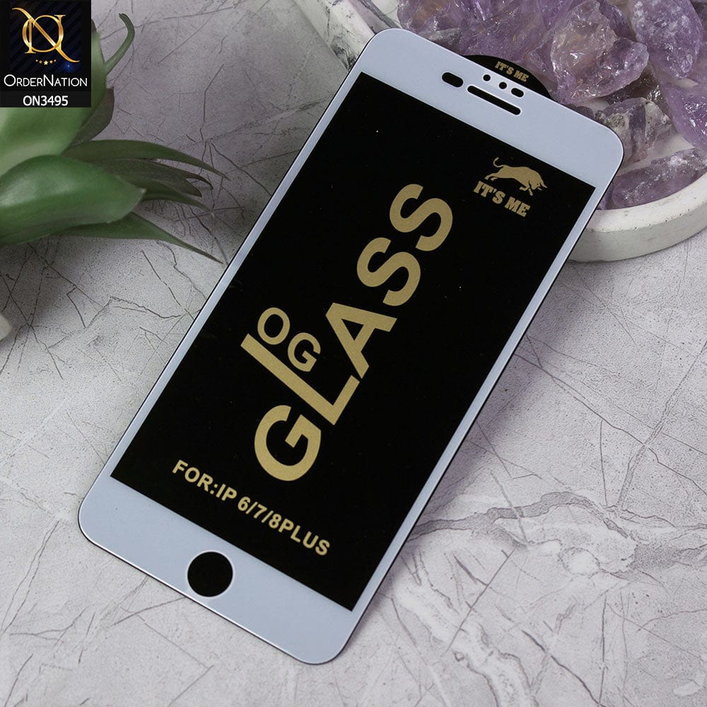 iPhone 8 Plus / 7 Plus Screen Protector - White - Xtreme Quality Tempered Go Glass Screen Protector