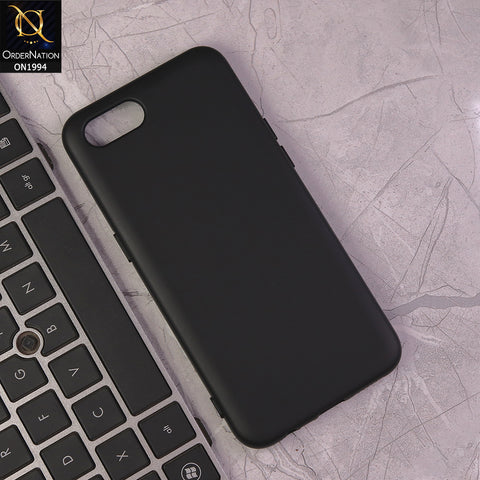 Oppo A1k Cover - Black - Matte Shockproof Sillica Gel Soft Case